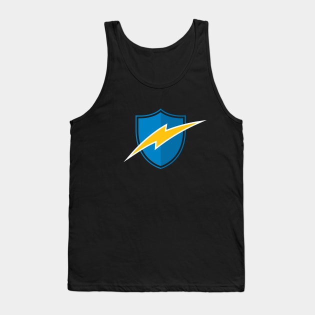 The Shield of Chargers Tank Top by Buck Tee